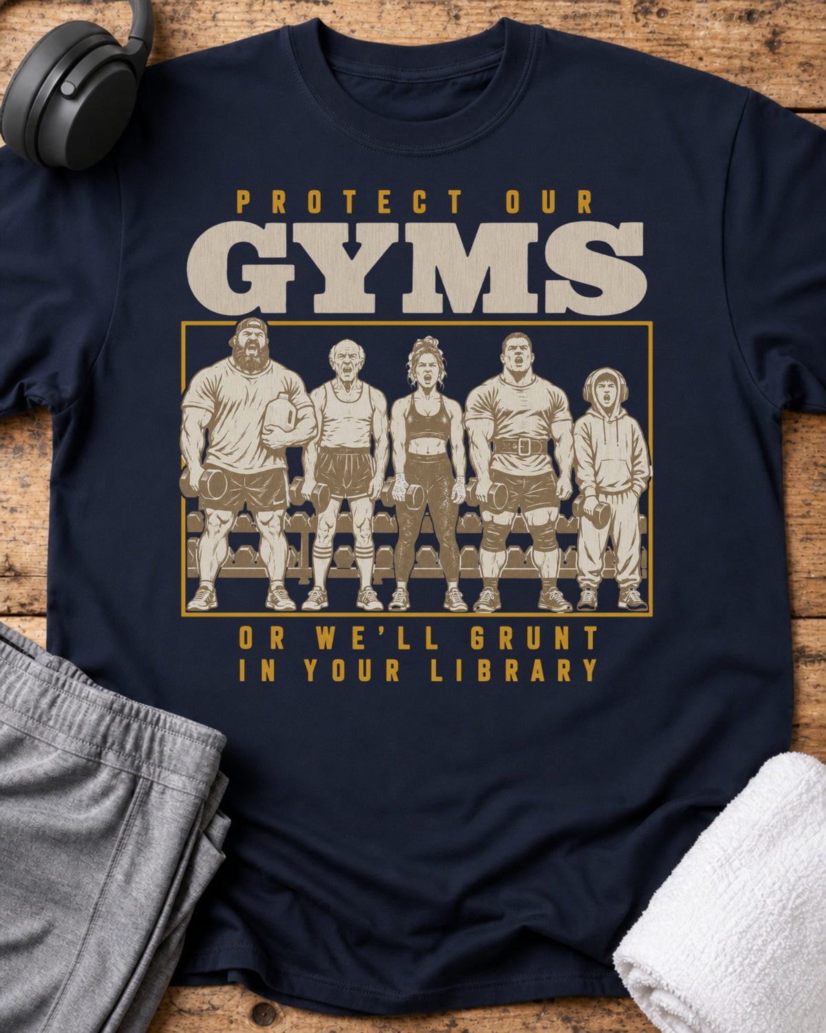 Protect Our Gyms T-Shirt — Navy
