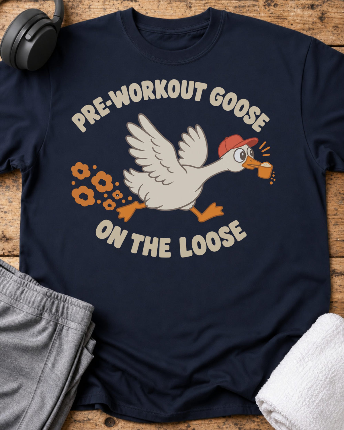 Pre-workout Goose T-Shirt — Navy