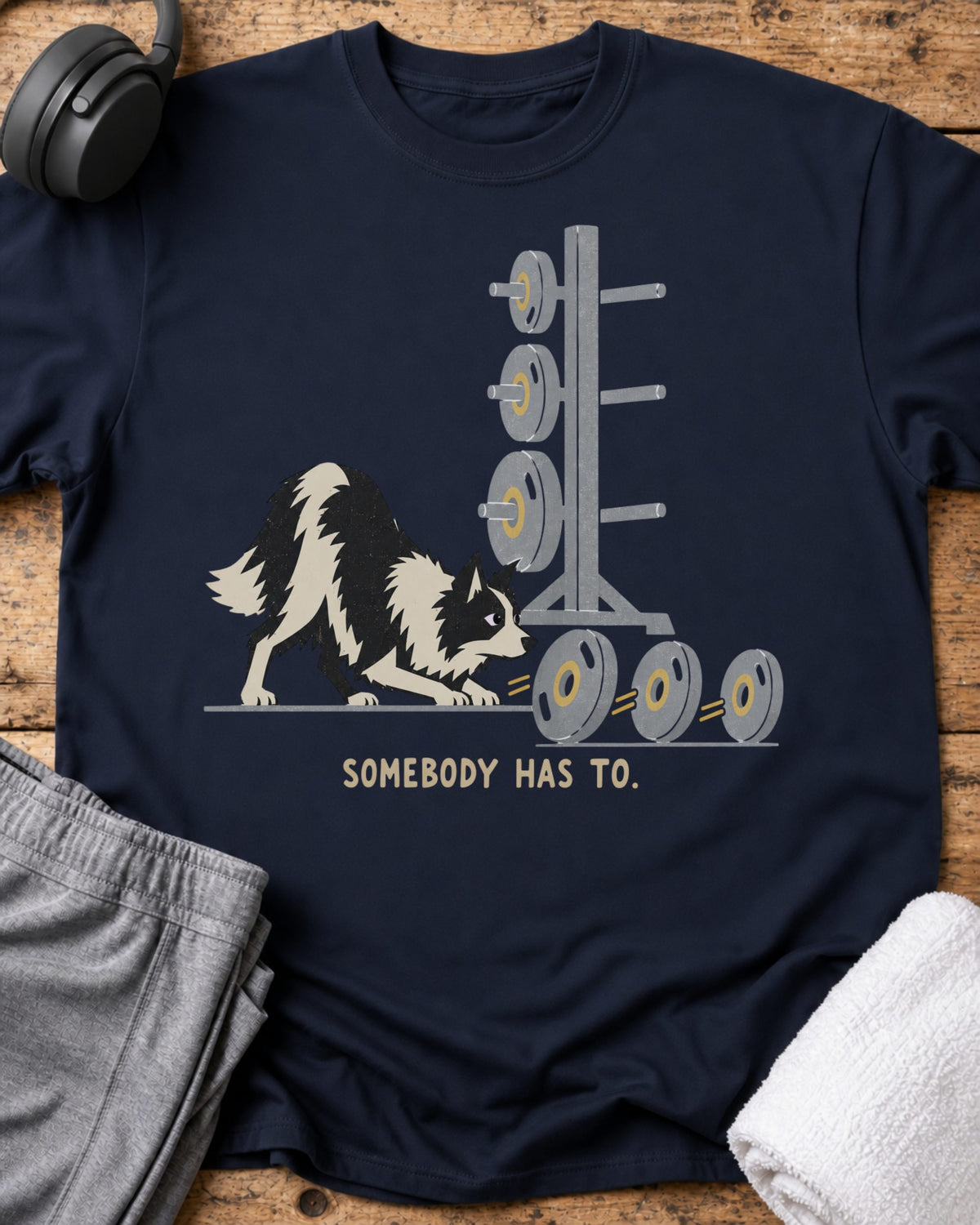 Somebody Has To T-Shirt — Navy