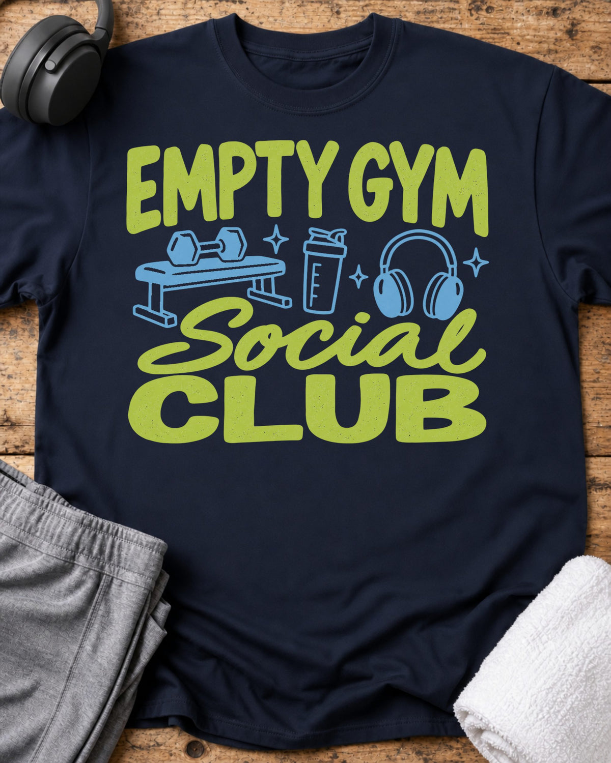 Empty Gym Club T-Shirt — Navy