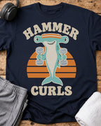 Hammer Curls T-Shirt — Navy