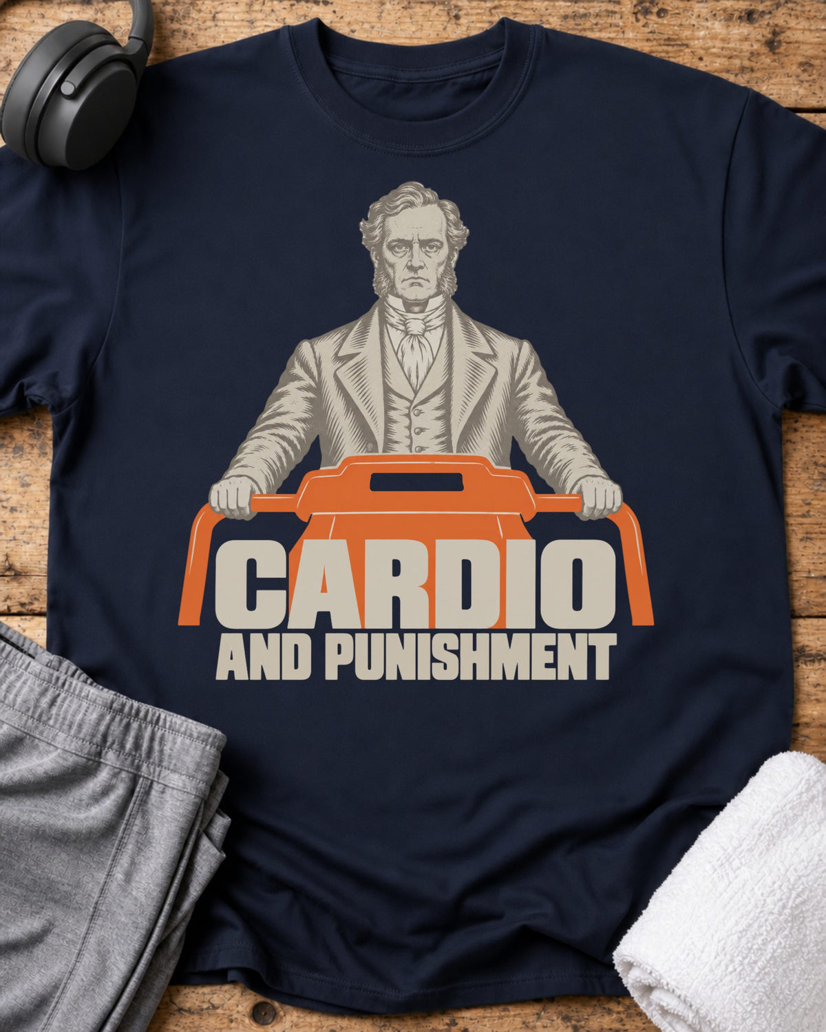 Cardio And Punishment T-Shirt — Navy
