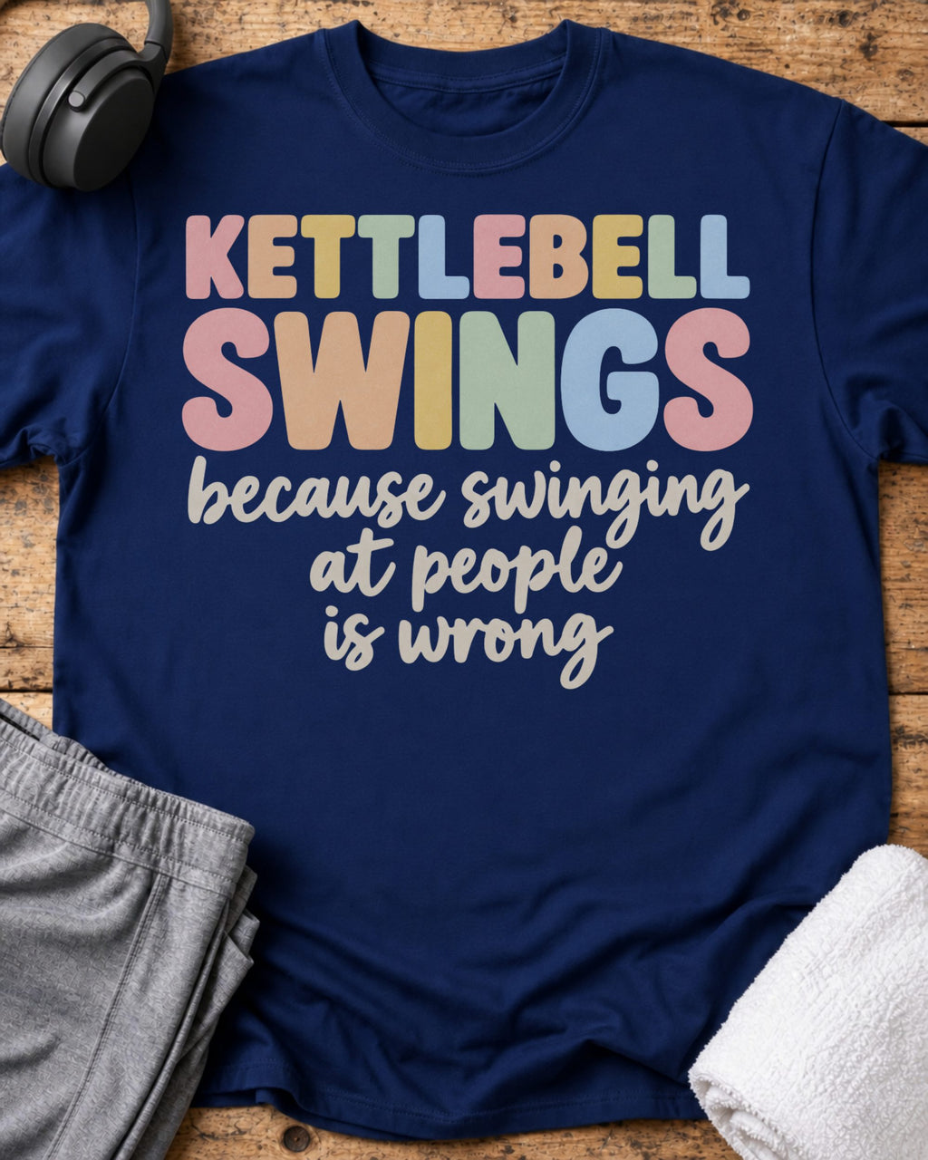 Swinging At People T-Shirt — Royal