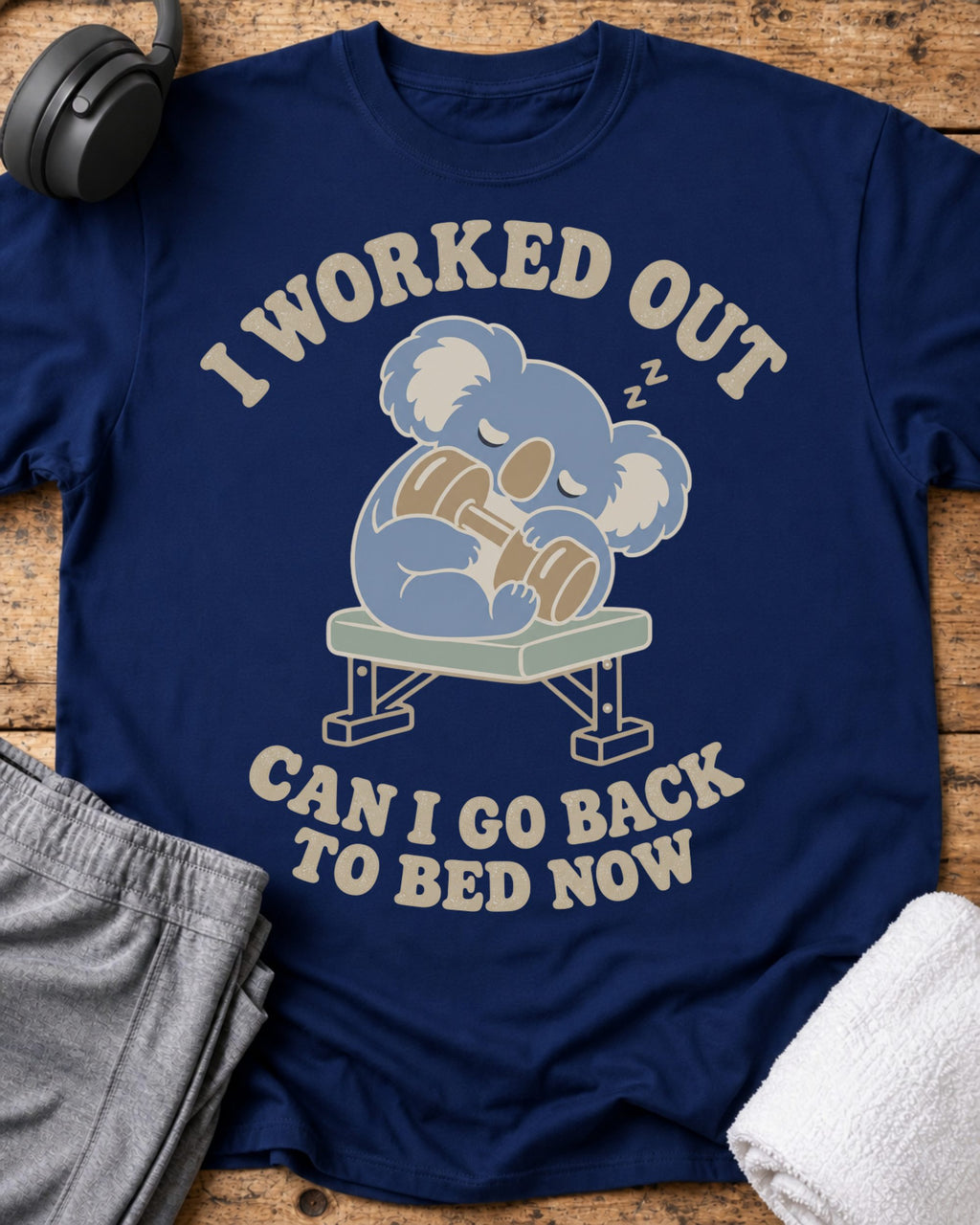 I Worked Out T-Shirt — Royal