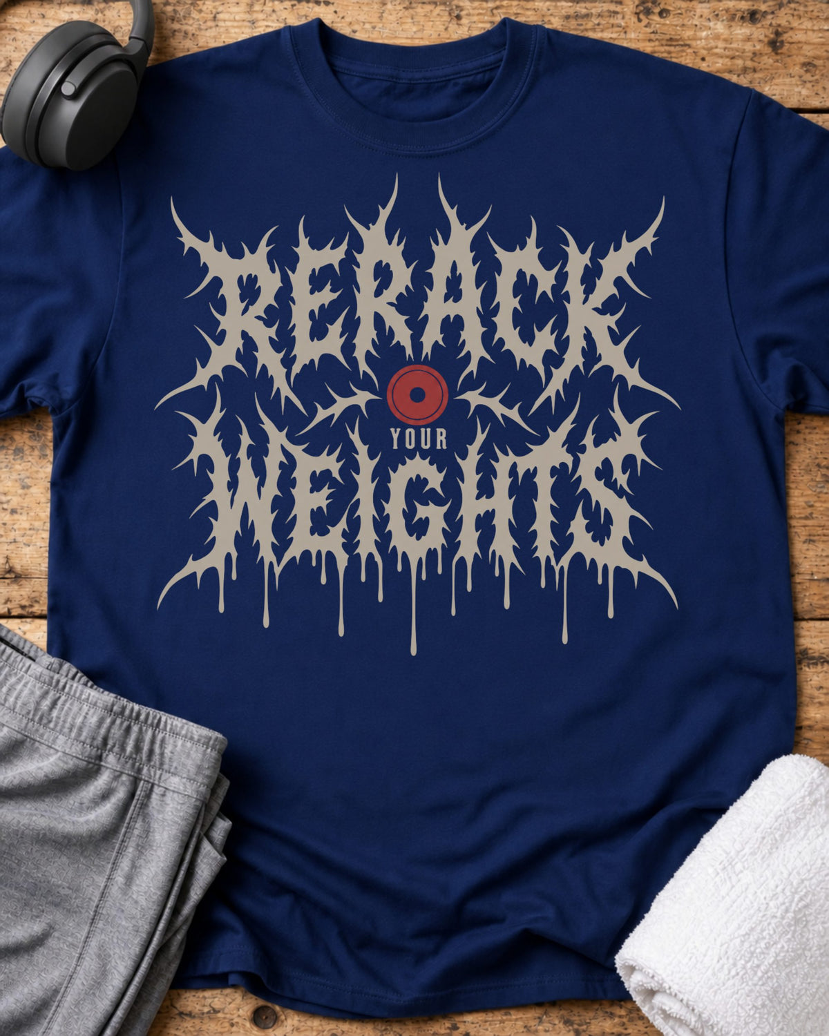 Rerack Your Weights T-Shirt — Royal