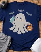 Pumpkin Kettlebell Ghost T-Shirt — Royal