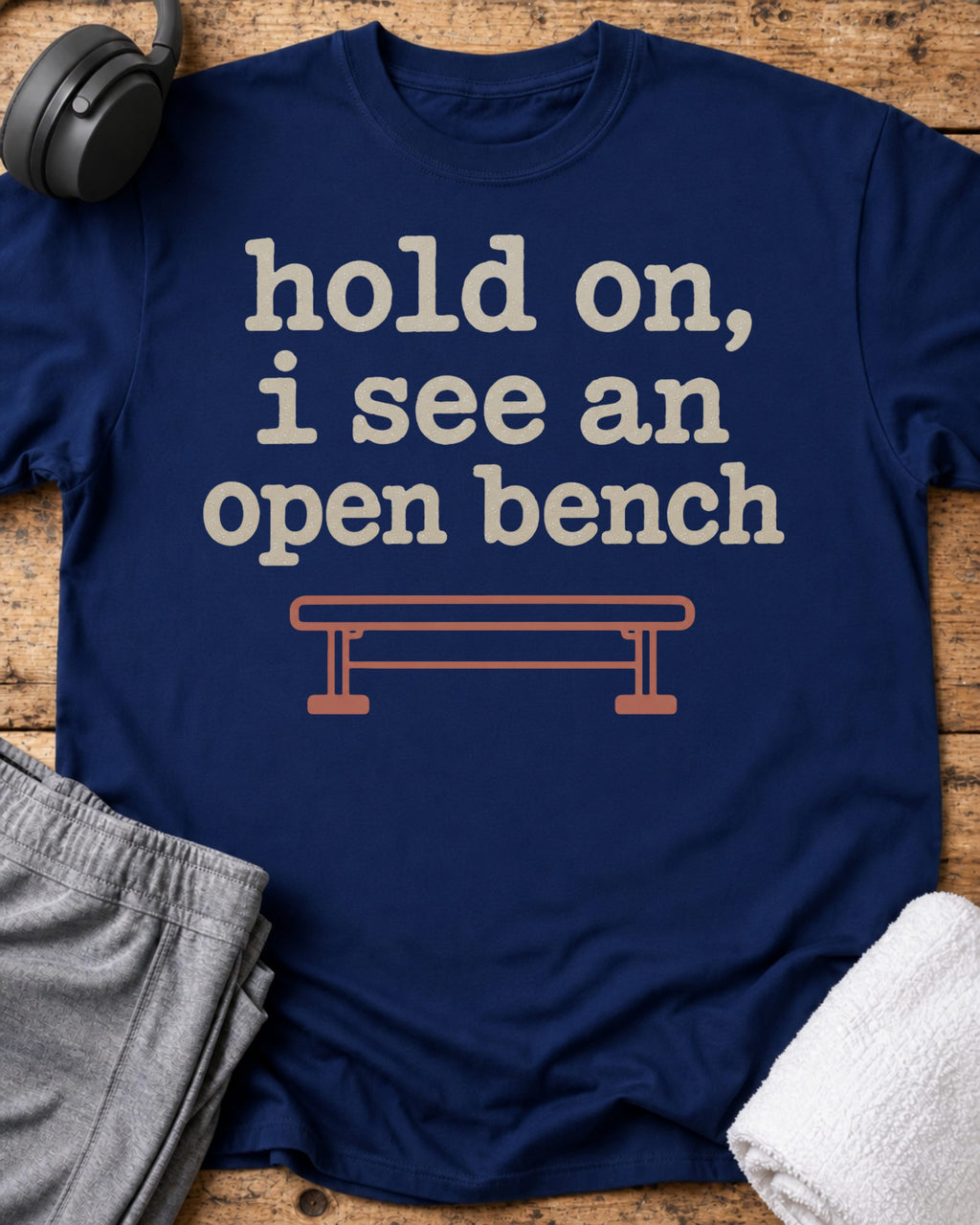 Hold On Bench T-Shirt — Royal