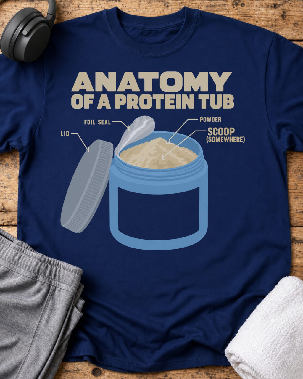 Anatomy Protein Tub T-Shirt — Royal