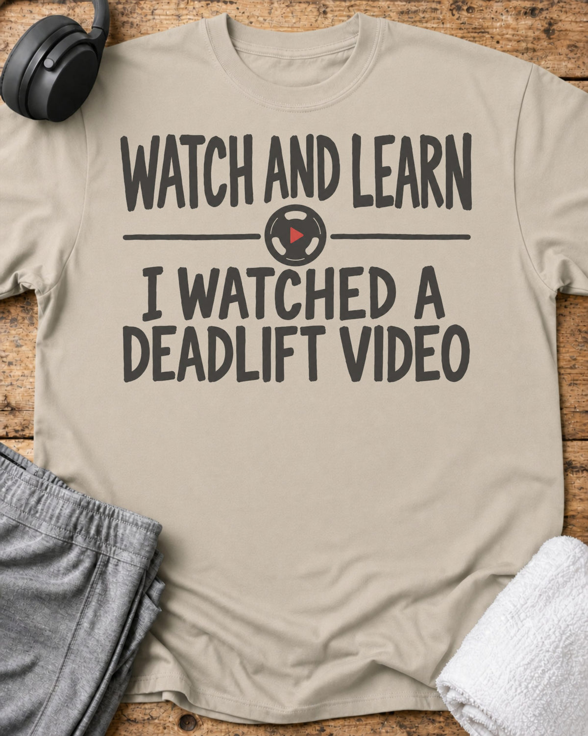 Watch And Learn T-Shirt — Sand