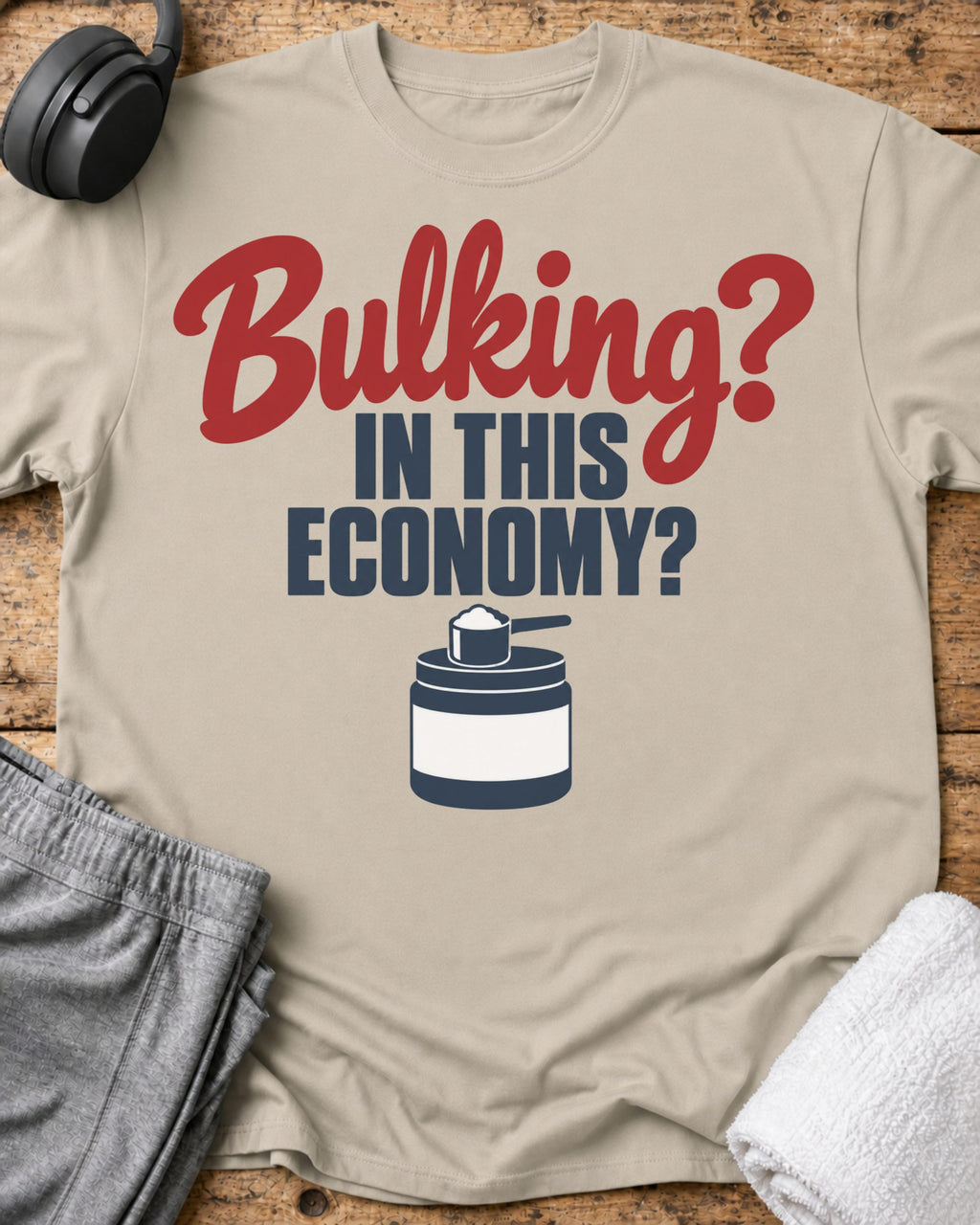Bulking Economy T-Shirt — Sand