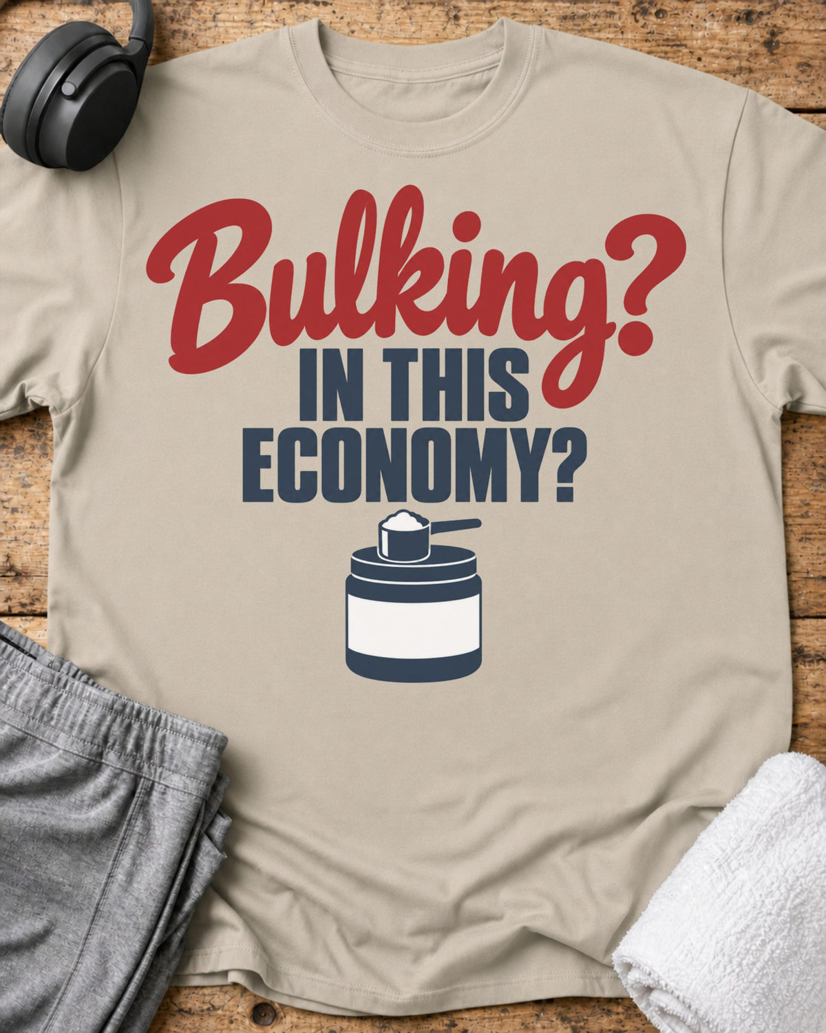 Bulking Economy T-Shirt — Sand