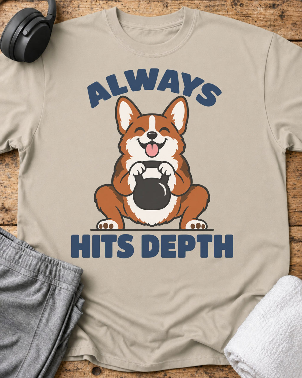 Always Hits Depth T-Shirt — Sand