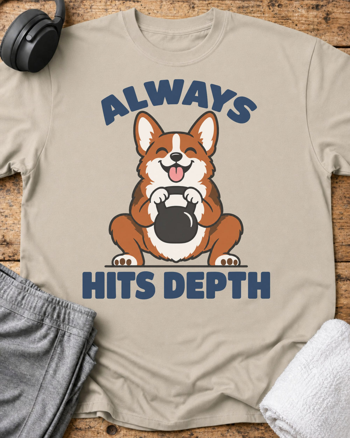 Always Hits Depth T-Shirt — Sand