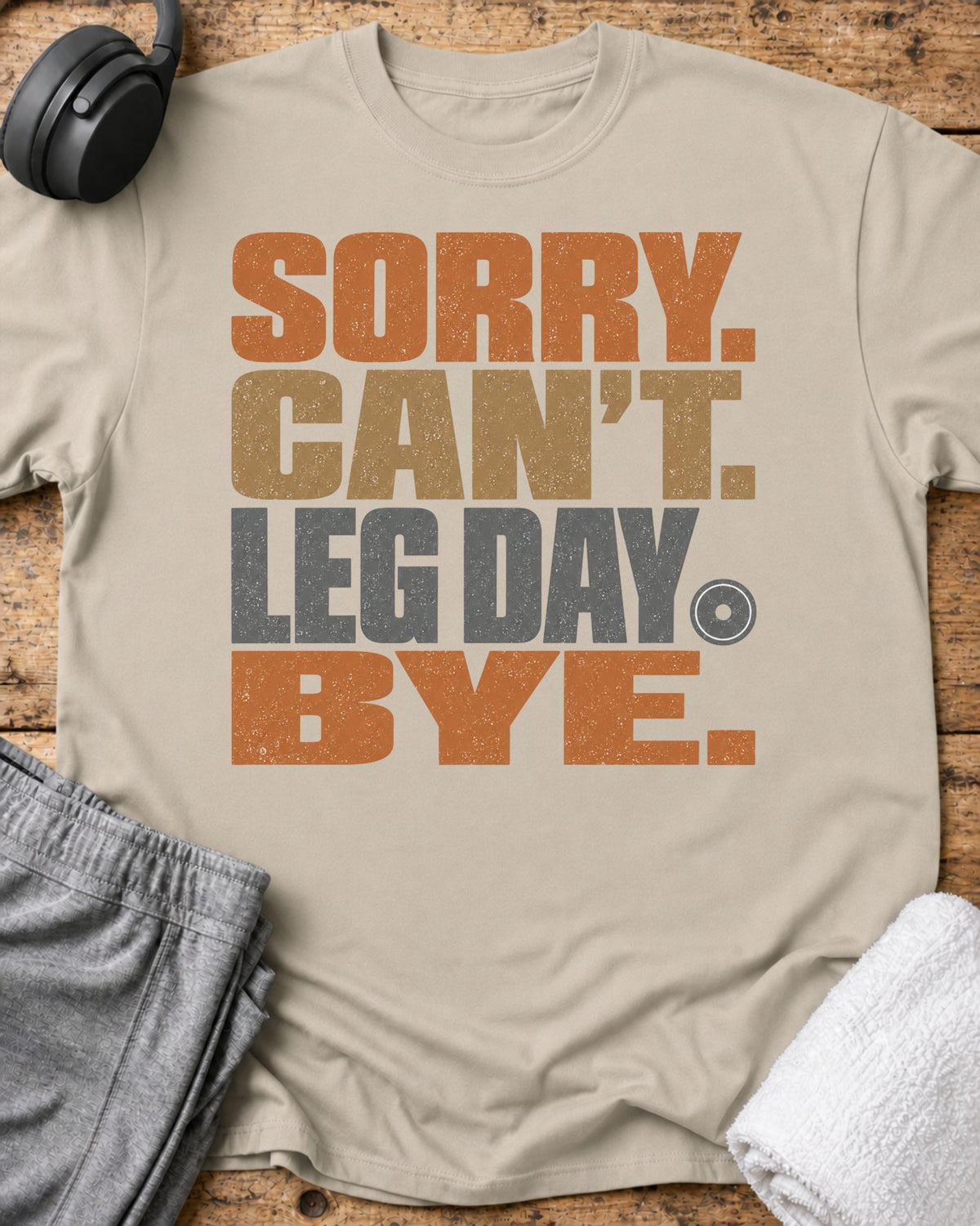 Sorry Can't T-Shirt — Sand