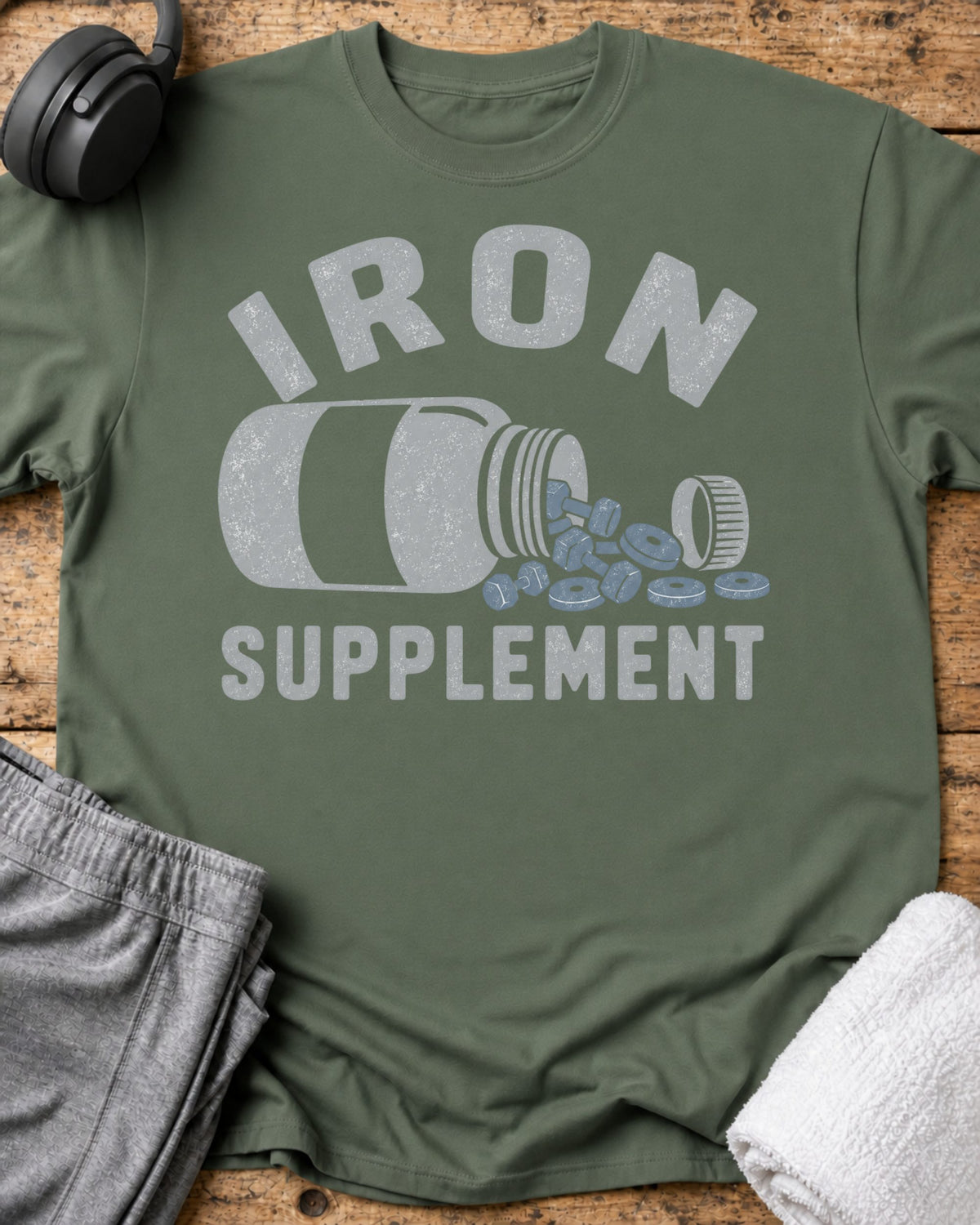 Iron Supplement T-Shirt — Military Green