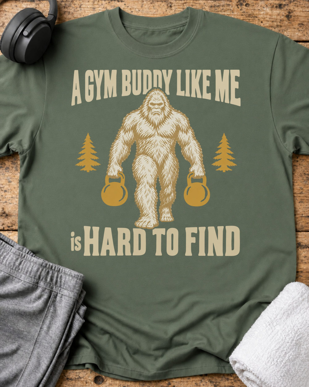Gym Buddy T-Shirt — Military Green