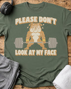 Please Don't Look T-Shirt — Military Green