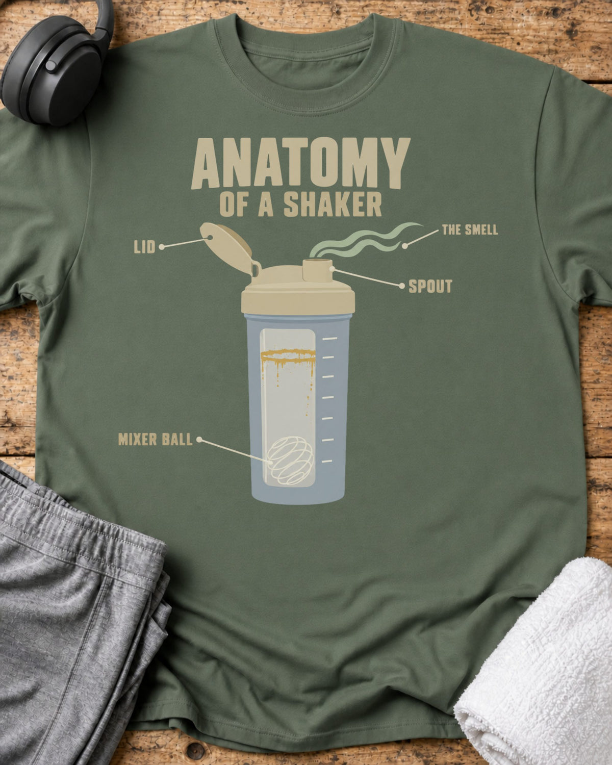 Anatomy Of Shaker T-Shirt — Military Green