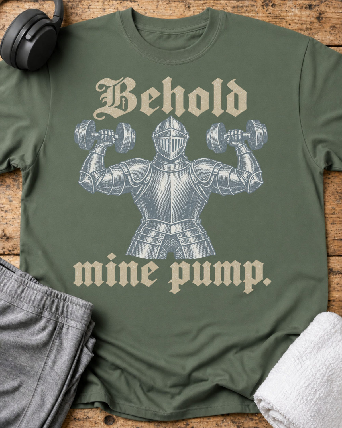 Behold Mine Pump T-Shirt — Military Green