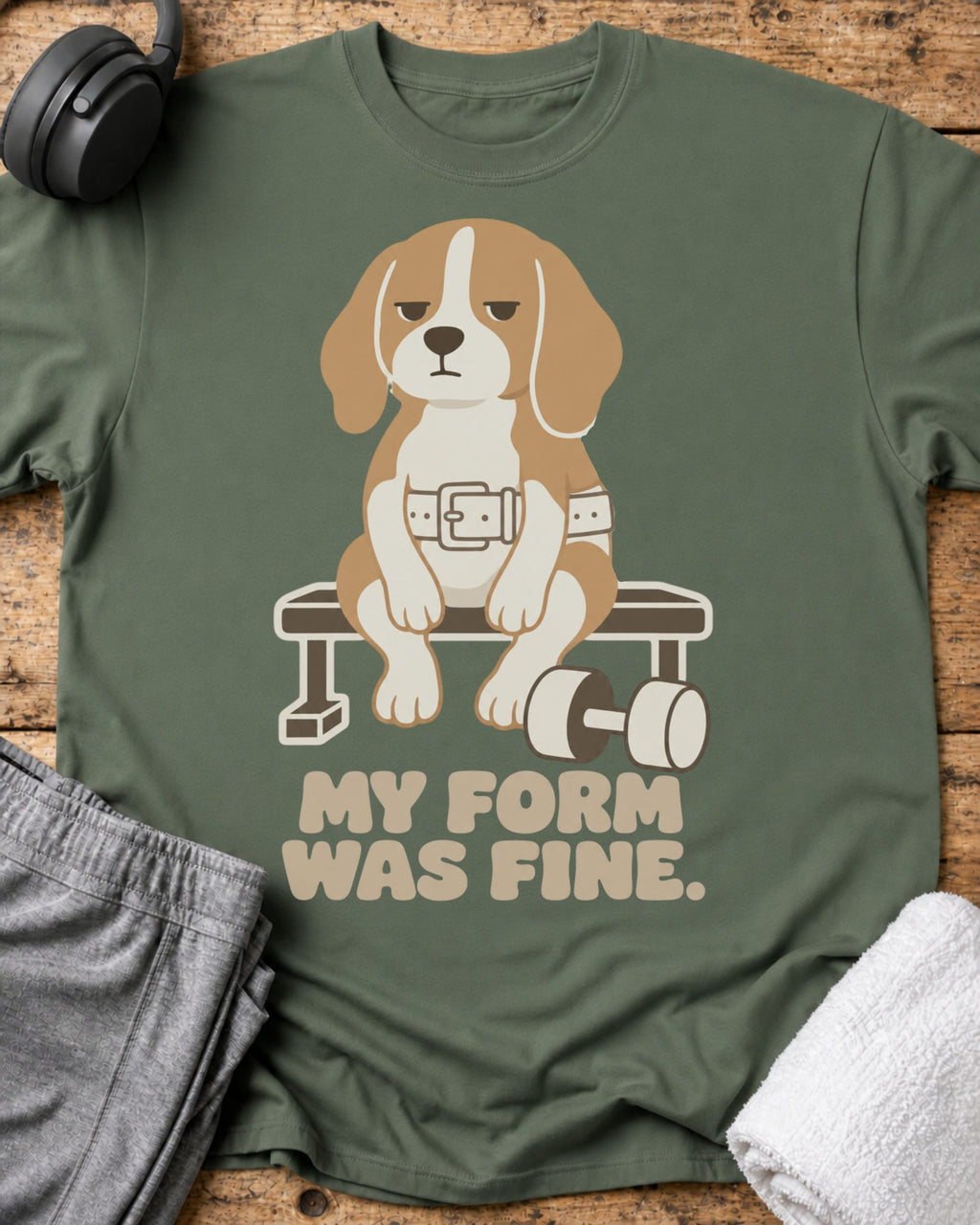 Form Was Fine T-Shirt — Military Green
