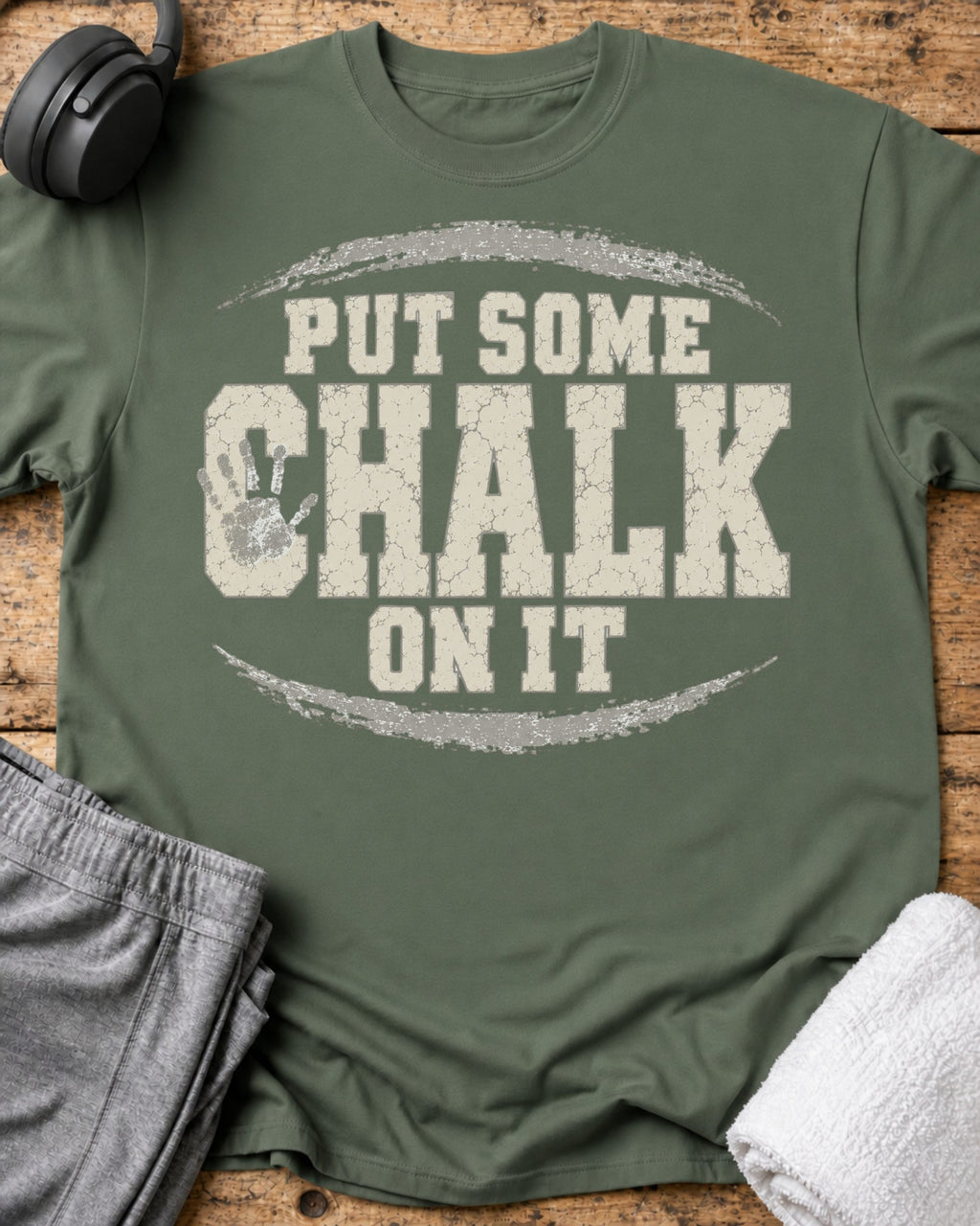 Put Some Chalk T-Shirt — Military Green