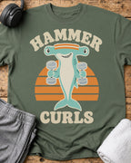 Hammer Curls T-Shirt — Military Green