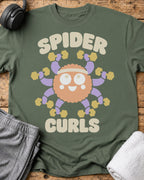 Spider Curls T-Shirt — Military Green