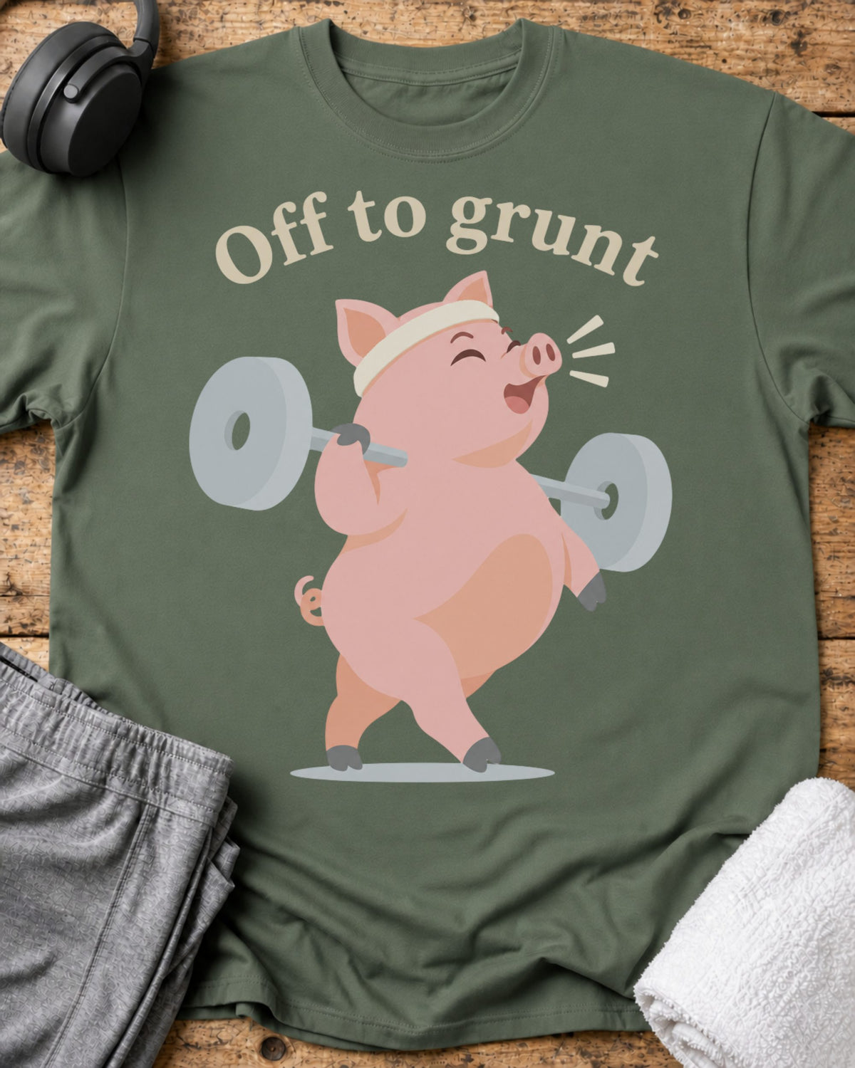 Off To Grunt T-Shirt — Military Green
