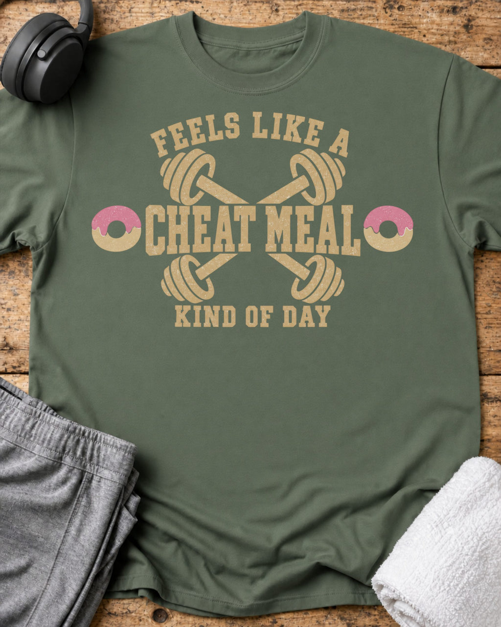 Feels Cheat Meal T-Shirt — Military Green