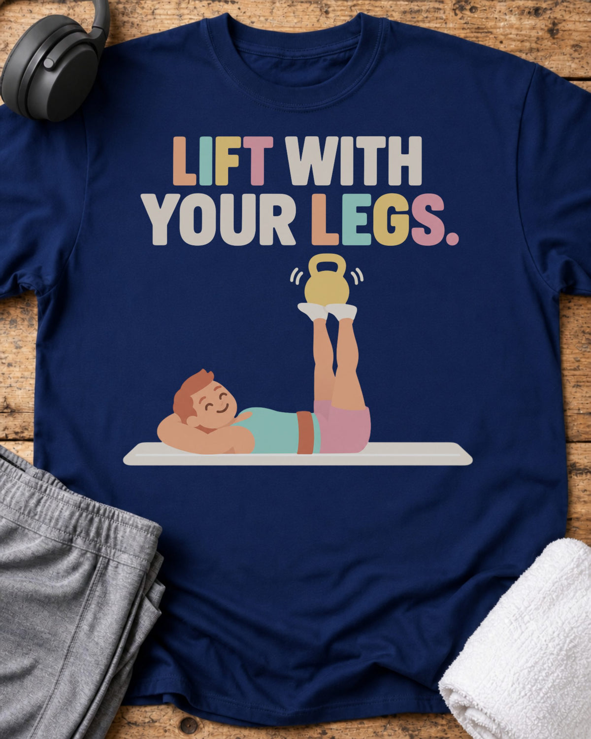 Lift With Legs T-Shirt — Royal