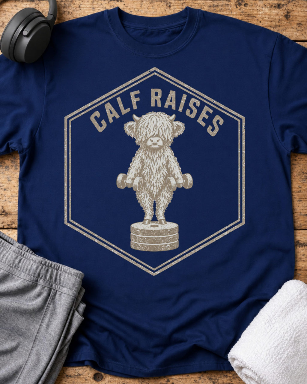 Calf Raises T-Shirt — Royal