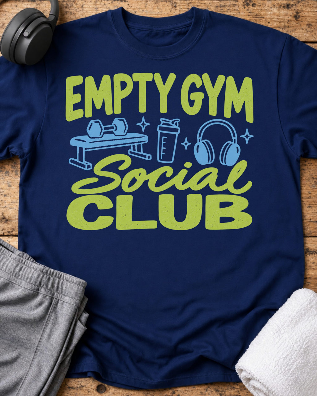 Empty Gym Club T-Shirt — Royal