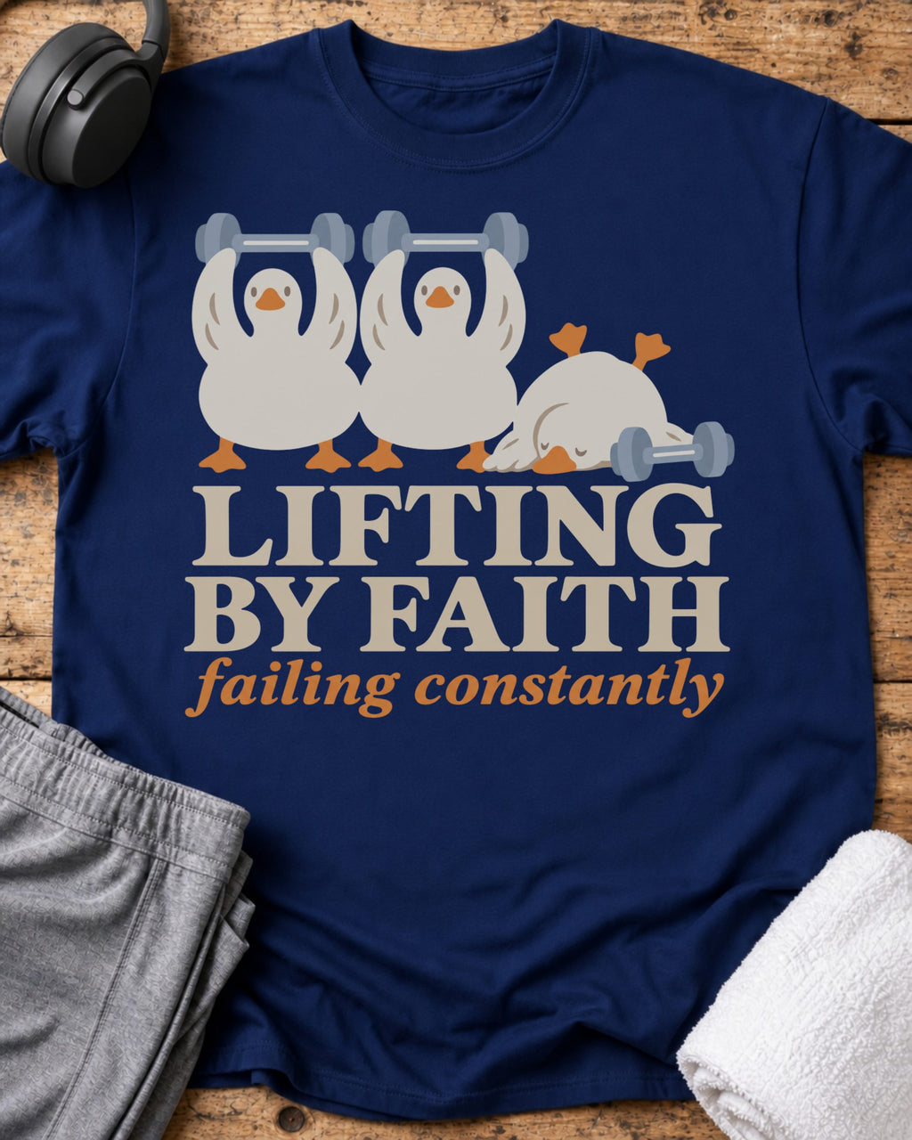 Lifting By Faith T-Shirt — Royal