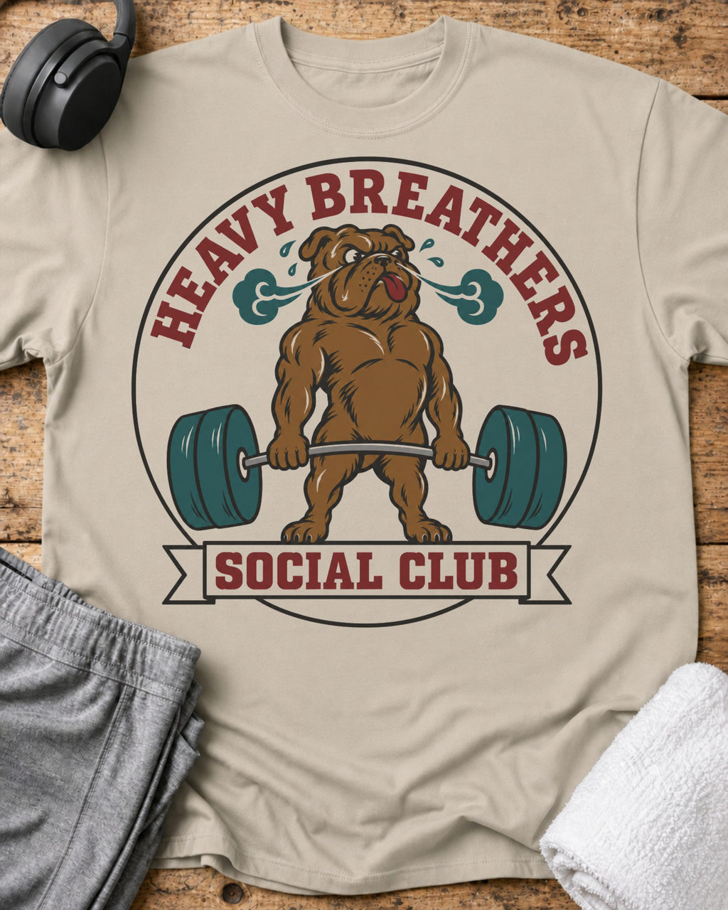 Heavy Breathers Social T-Shirt — Sand