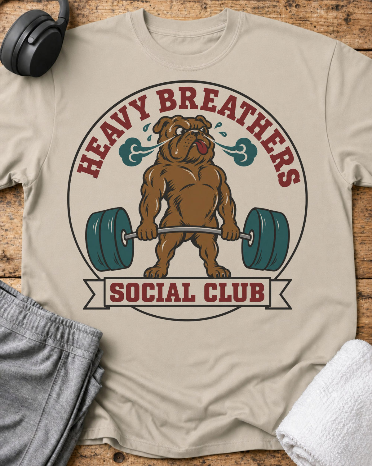 Heavy Breathers Social T-Shirt — Sand