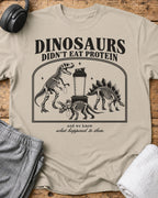 Dinosaurs Protein T-Shirt — Sand