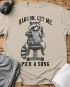 Hang On Raccoon T-Shirt — Sand