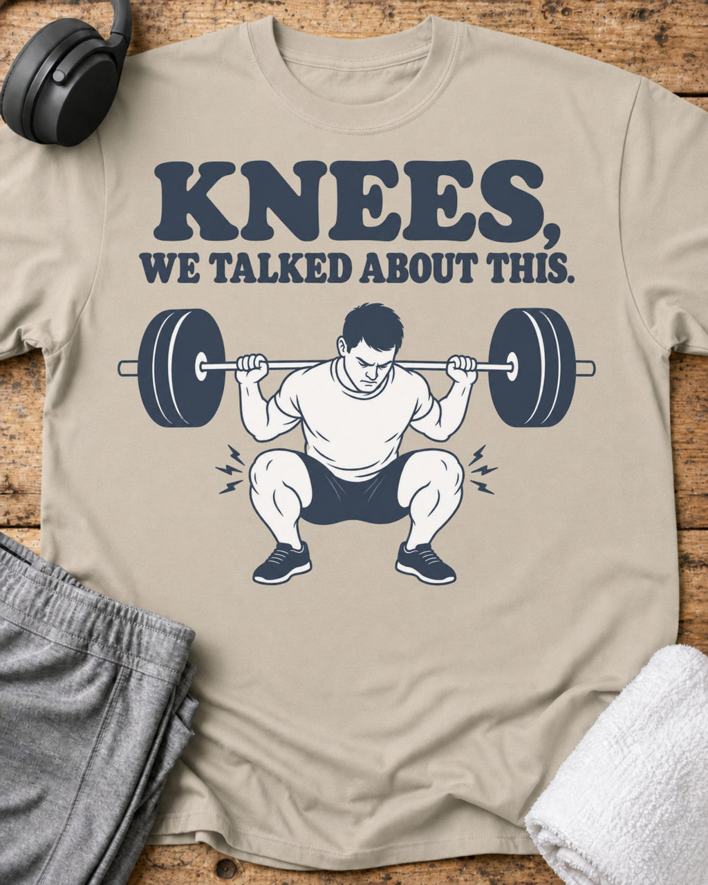 Knees We Talked T-Shirt — Sand