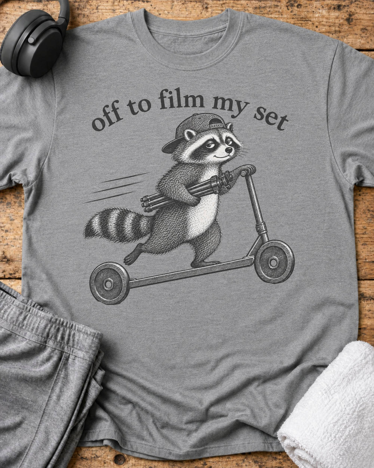 Off To Film T-Shirt — Sport Grey