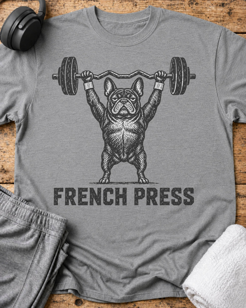 French Press T-Shirt — Sport Grey