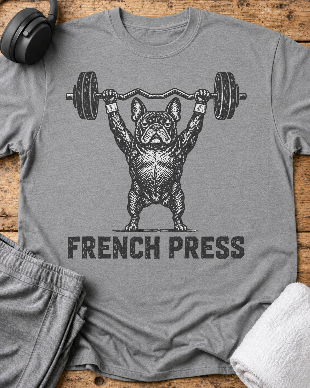 French Press T-Shirt — Sport Grey