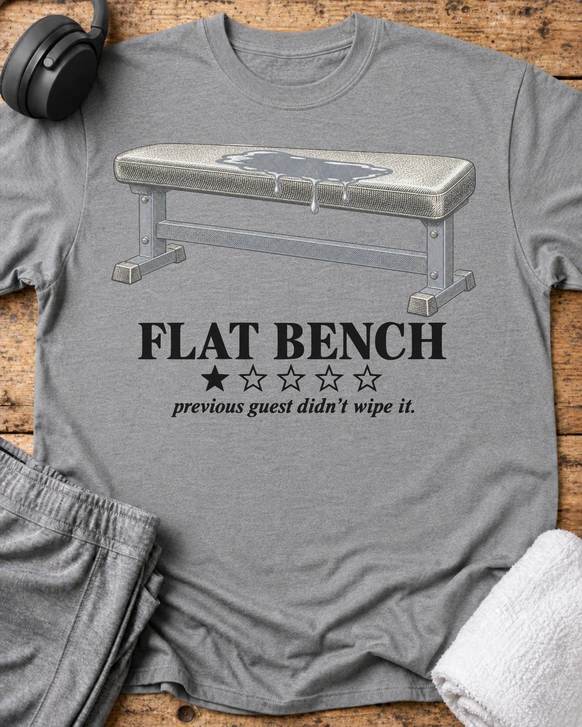 Flat Bench Review T-Shirt — Sport Grey