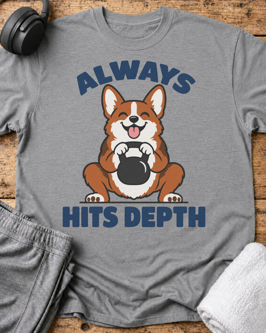 Always Hits Depth T-Shirt — Sport Grey