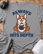 Always Hits Depth T-Shirt — Sport Grey