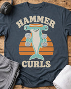 Hammer Curls T-Shirt — Dark Heather