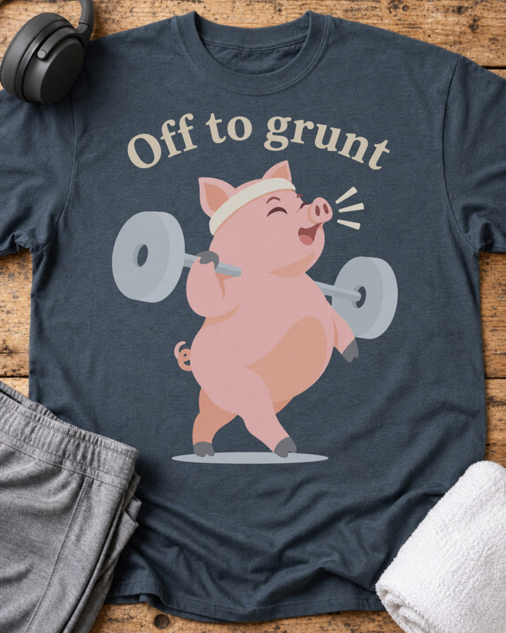 Off To Grunt T-Shirt — Dark Heather