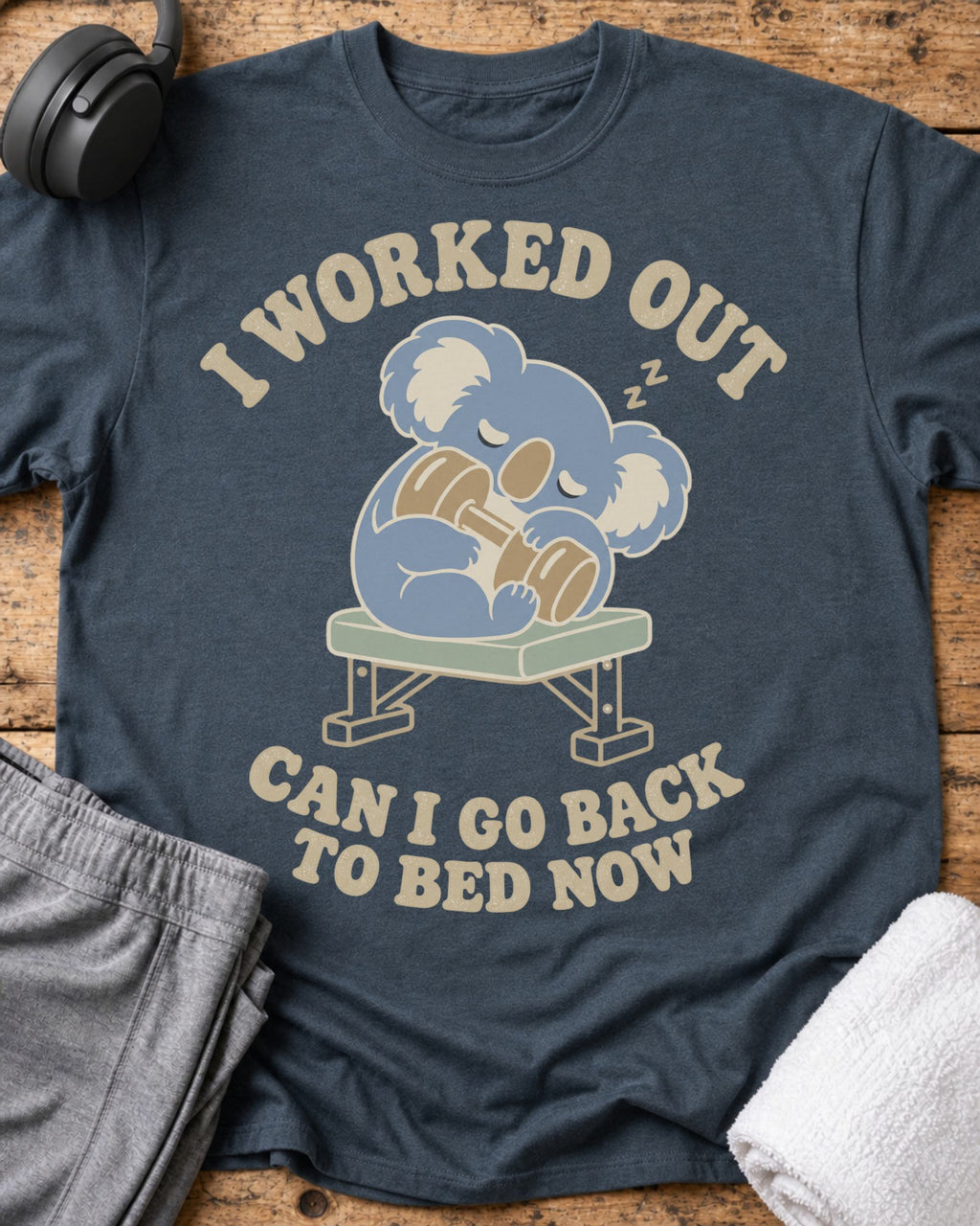 I Worked Out T-Shirt — Dark Heather