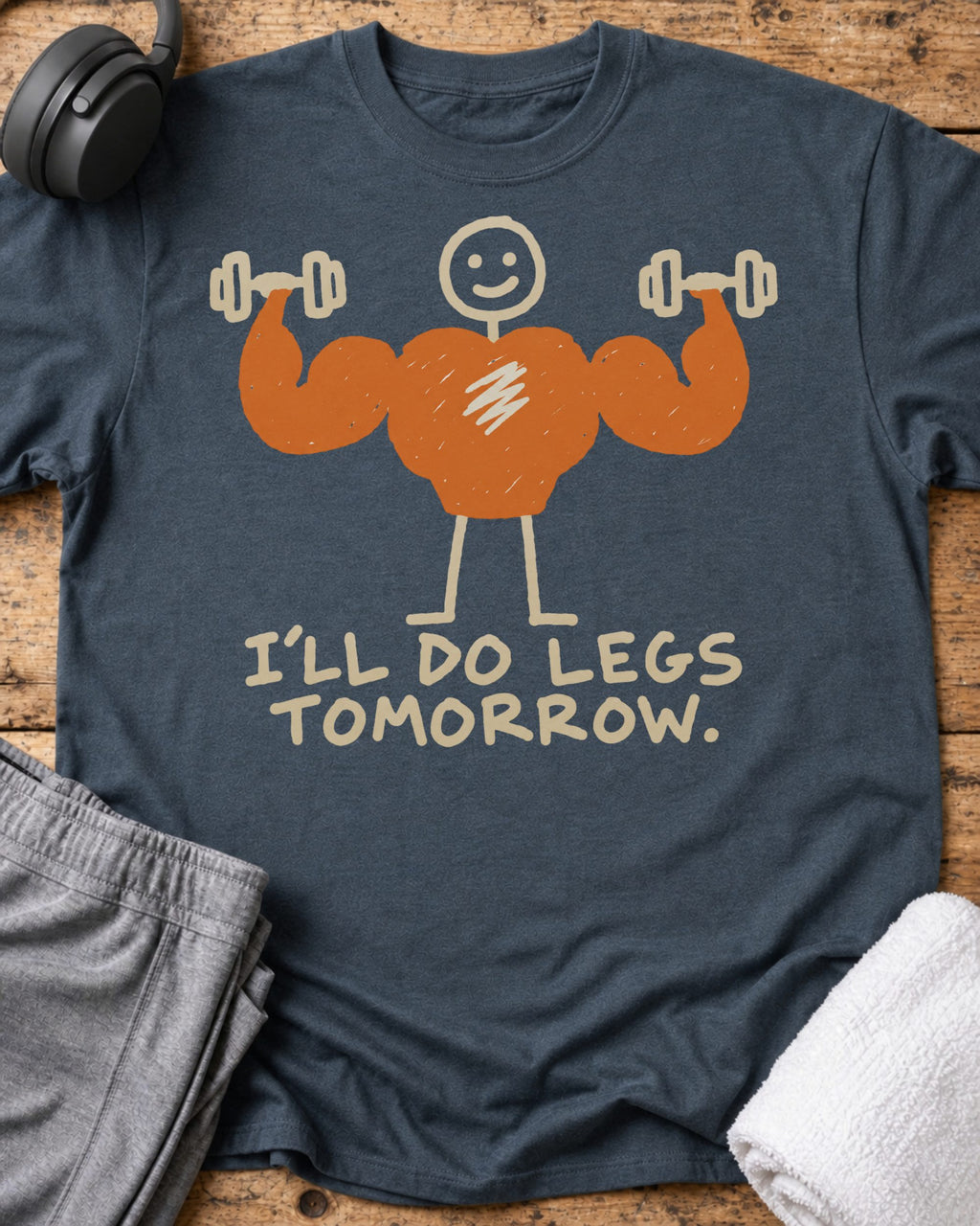 I'll Do Legs T-Shirt — Dark Heather