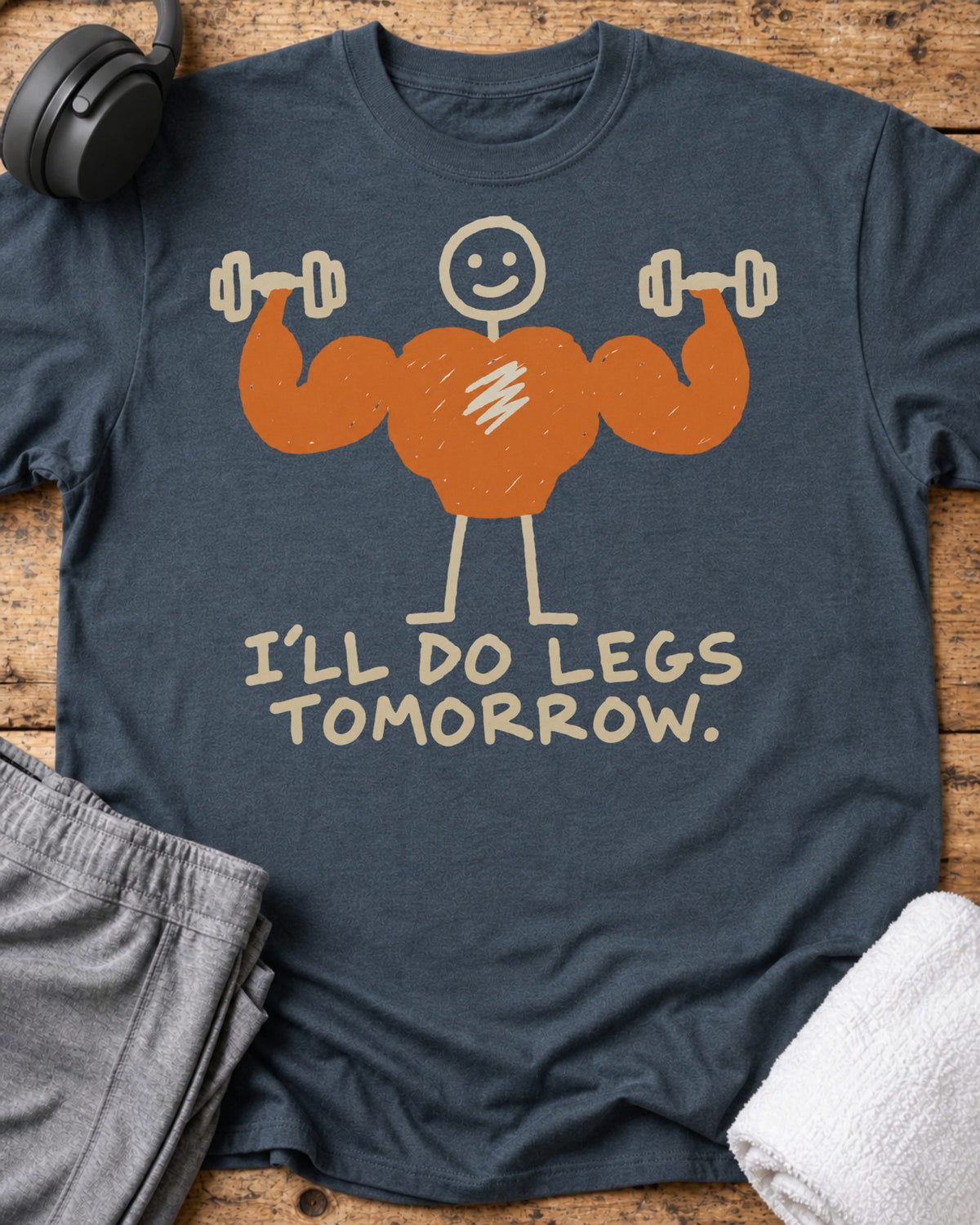I'll Do Legs T-Shirt — Dark Heather