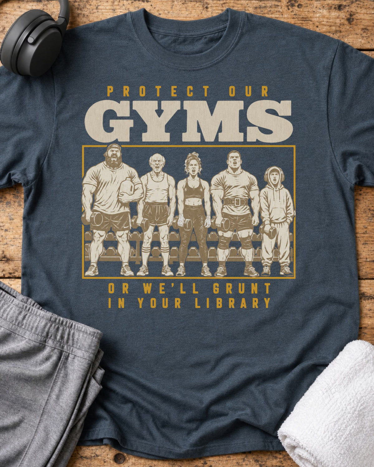Protect Our Gyms T-Shirt — Dark Heather